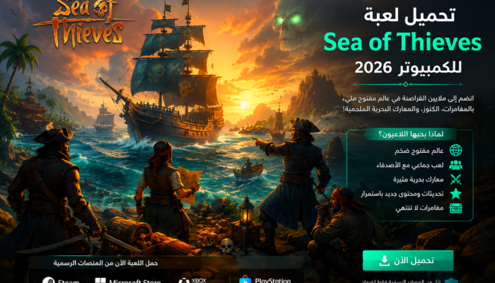 تحميل لعبة Sea of Thieves للكمبيوتر 2026 | طريقة التحميل الرسمية ومتطلبات التشغيل