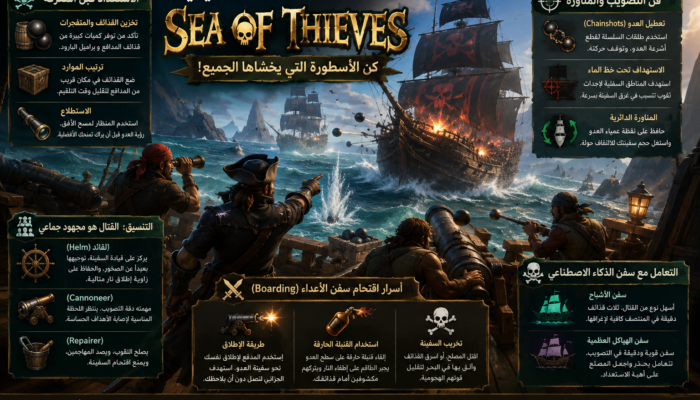 دليل القتال البحري في Sea of Thieves: كيف تسيطر على البحار وتسحق أعداءك؟