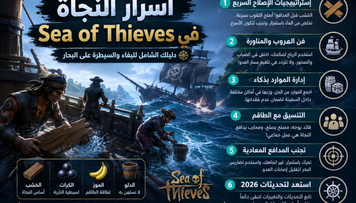 دليل النجاة في Sea of Thieves: كيف تحمي سفينتك من الغرق؟