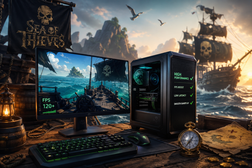 متطلبات تشغيل Sea of Thieves وتحسين أداء اللعبة ورفع معدل الإطارات FPS على الكمبيوتر